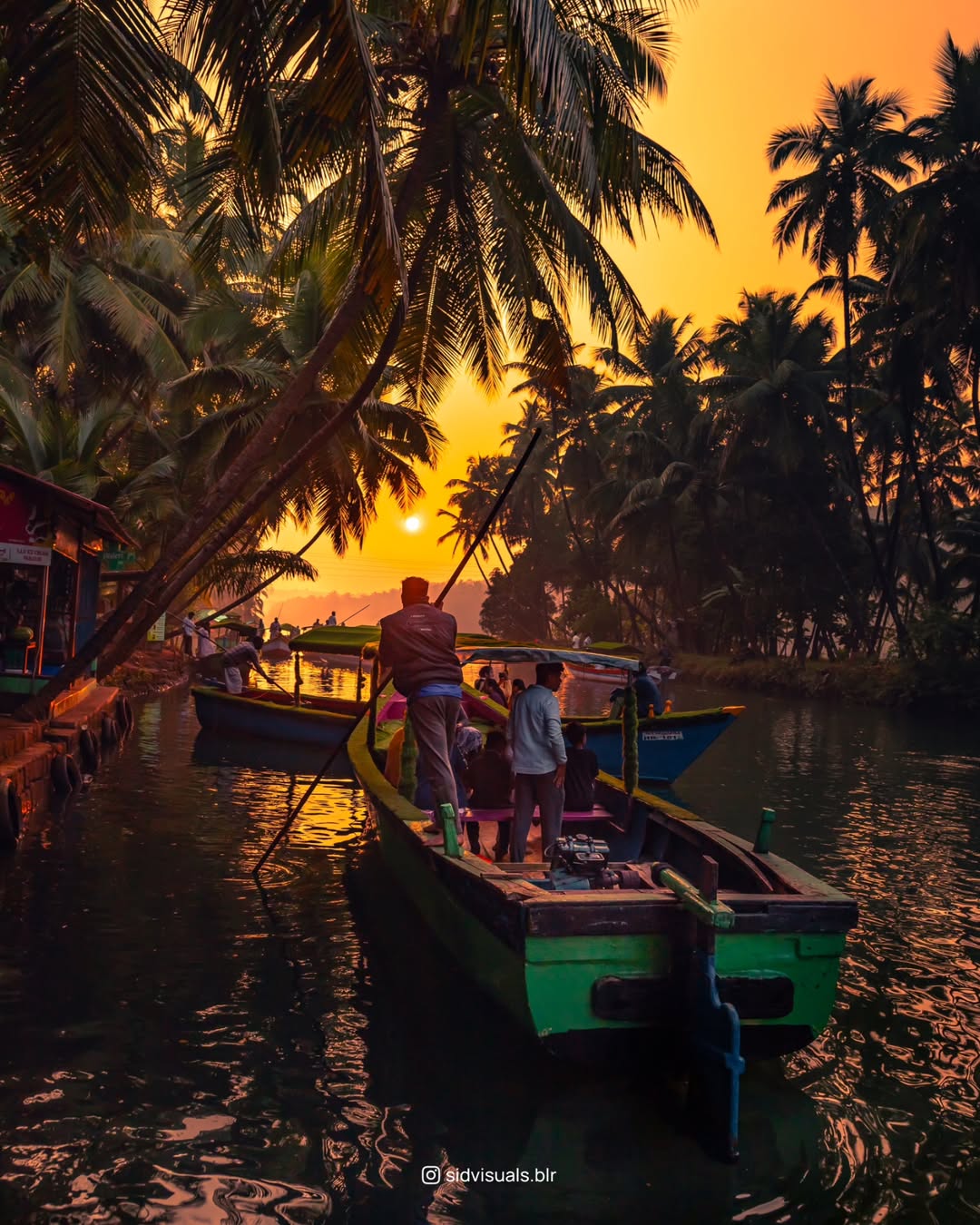 Boats at the jetty golden hour